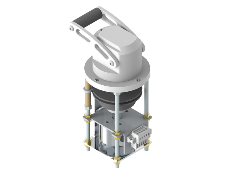 Azimuth lever with a modular design